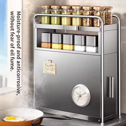 Kitchen Multifunctional Narrow Side Pull Out Multi Shelf Spice Condiment Organiser Countertop Tidy Shelves Kitchen Accessories